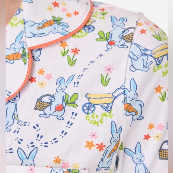 Roller Rabbit Hoppy Spring 🐰🐇Polo Pajamas - Size M - RARE - SOLD OUT ONLINE - Picture 5 of 7